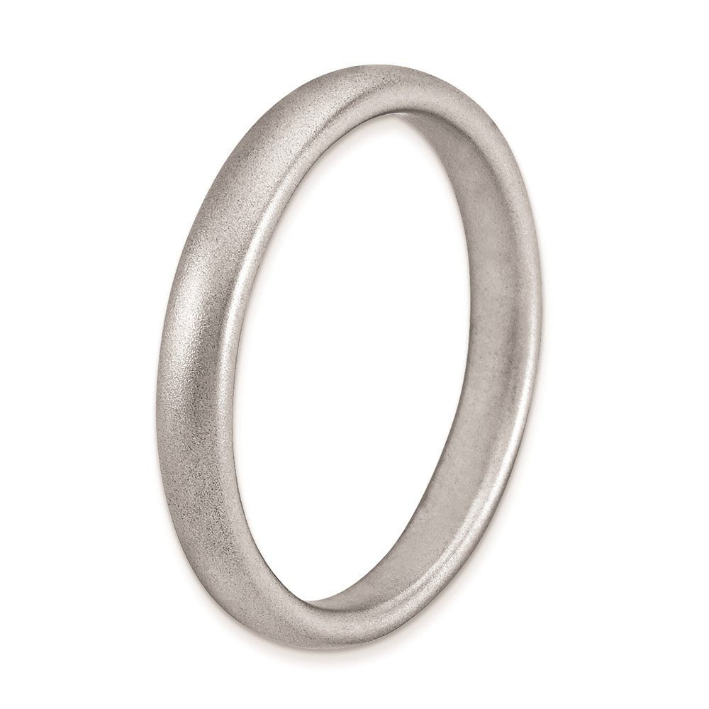 Sterling Silver Stackable Expressions Rhodium Satin Ring