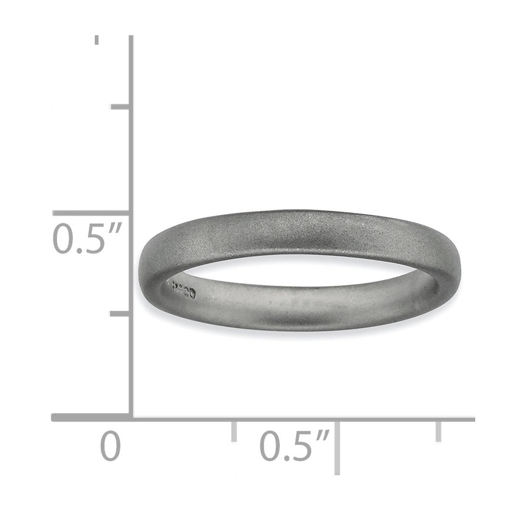 Sterling Silver Stackable Expressions Rhodium Satin Ring