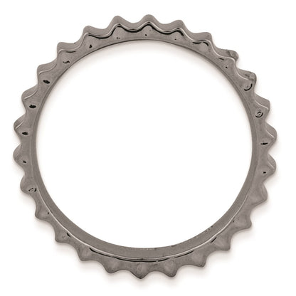 Sterling Silver Stackable Expressions Black Plated Ring