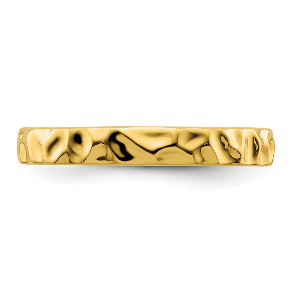 Sterling Silver Stackable Expressions Gold Plated Ring
