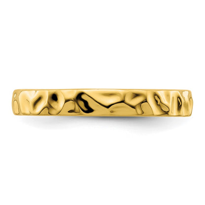 Sterling Silver Stackable Expressions Gold Plated Ring