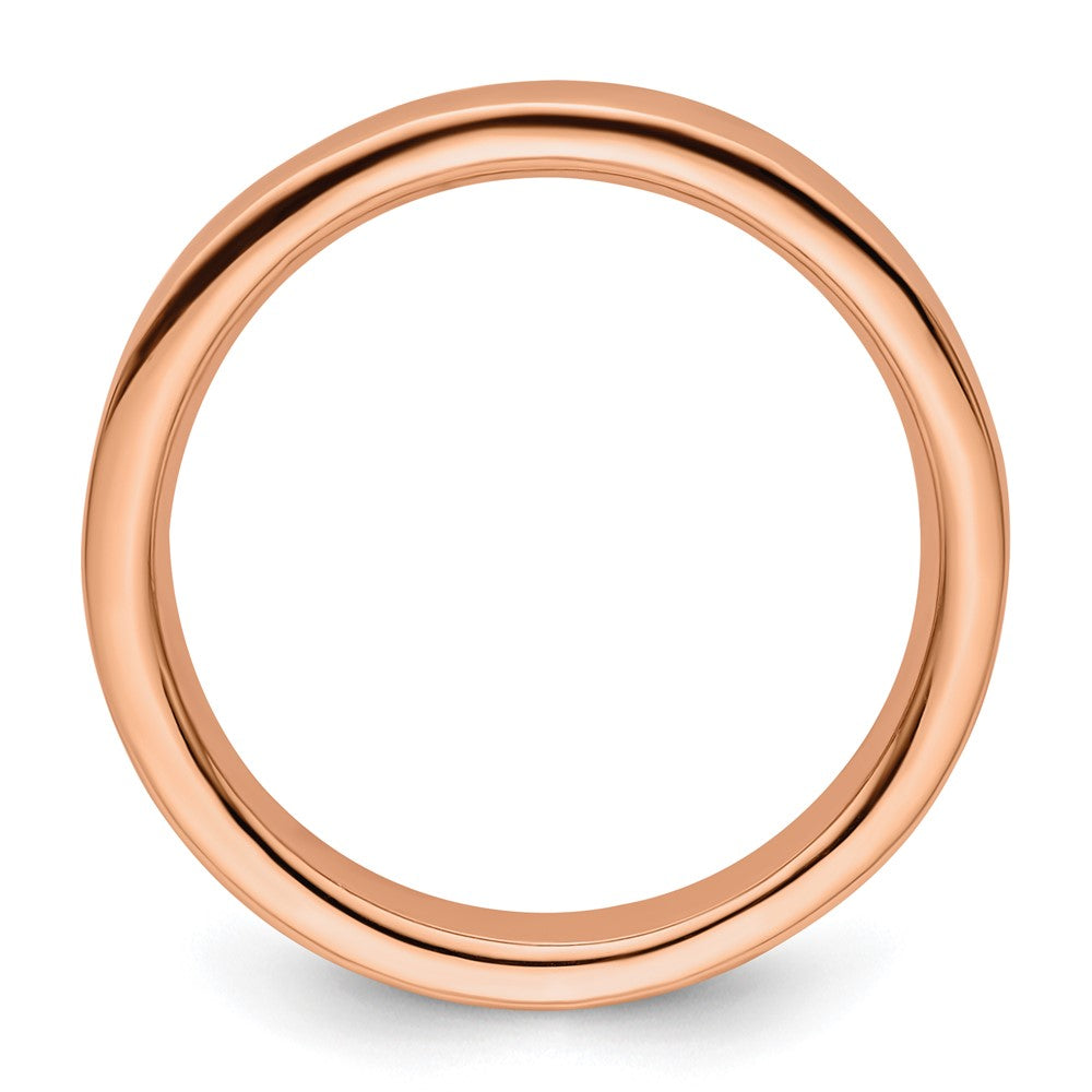 Sterling Silver Stackable Expressions Pink Plated Ring