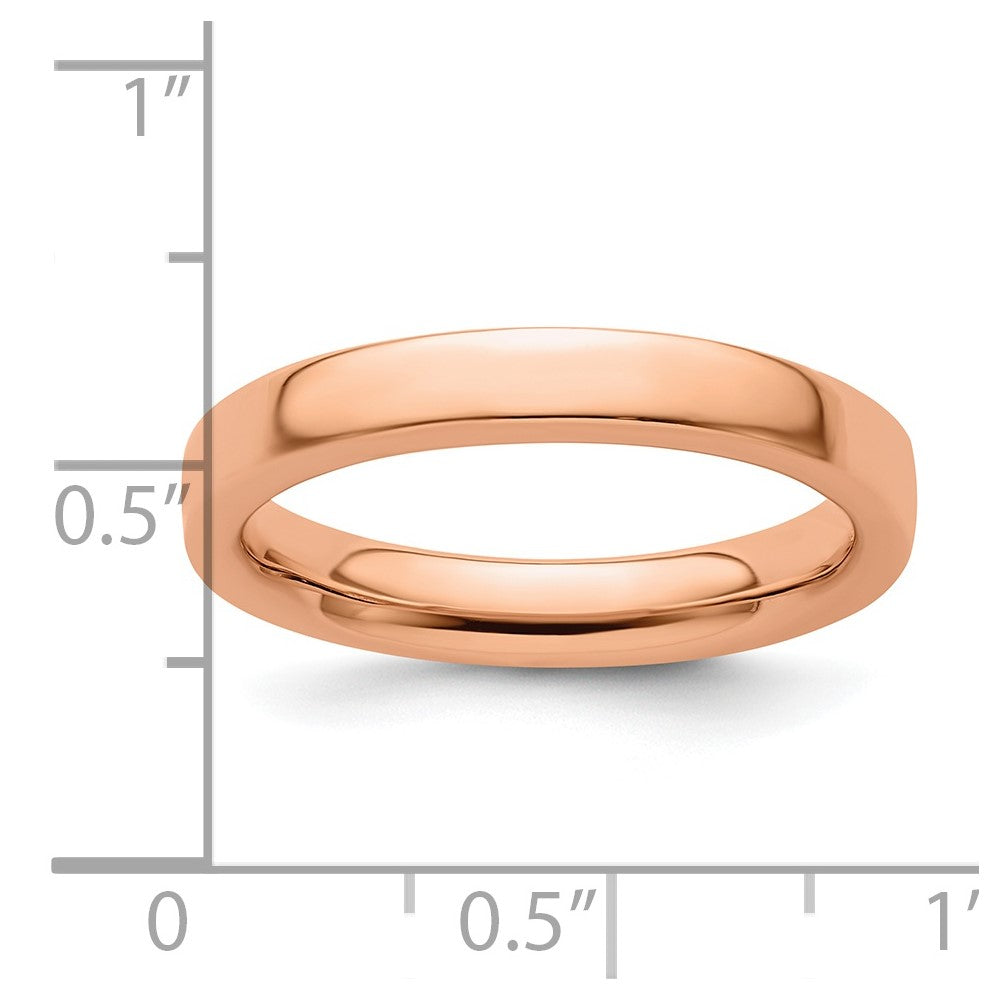 Sterling Silver Stackable Expressions Pink Plated Ring