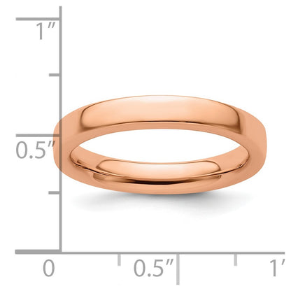 Sterling Silver Stackable Expressions Pink Plated Ring