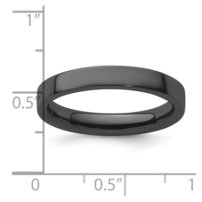 Sterling Silver Stackable Expressions Black Plated Ring