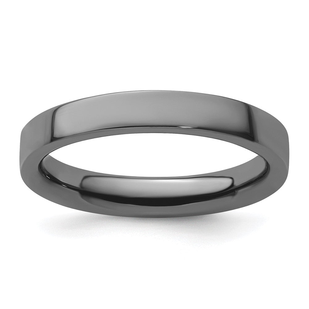 Sterling Silver Stackable Expressions Black Plated Ring
