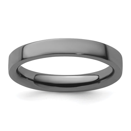 Sterling Silver Stackable Expressions Black Plated Ring