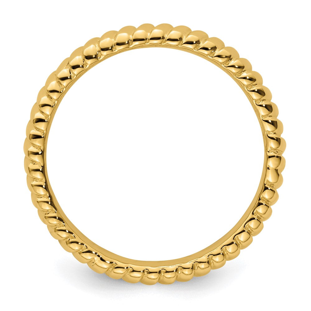 Sterling Silver Stackable Expressions Gold Plated Ring