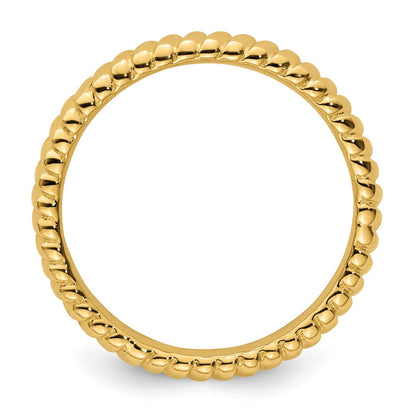 Sterling Silver Stackable Expressions Gold Plated Ring