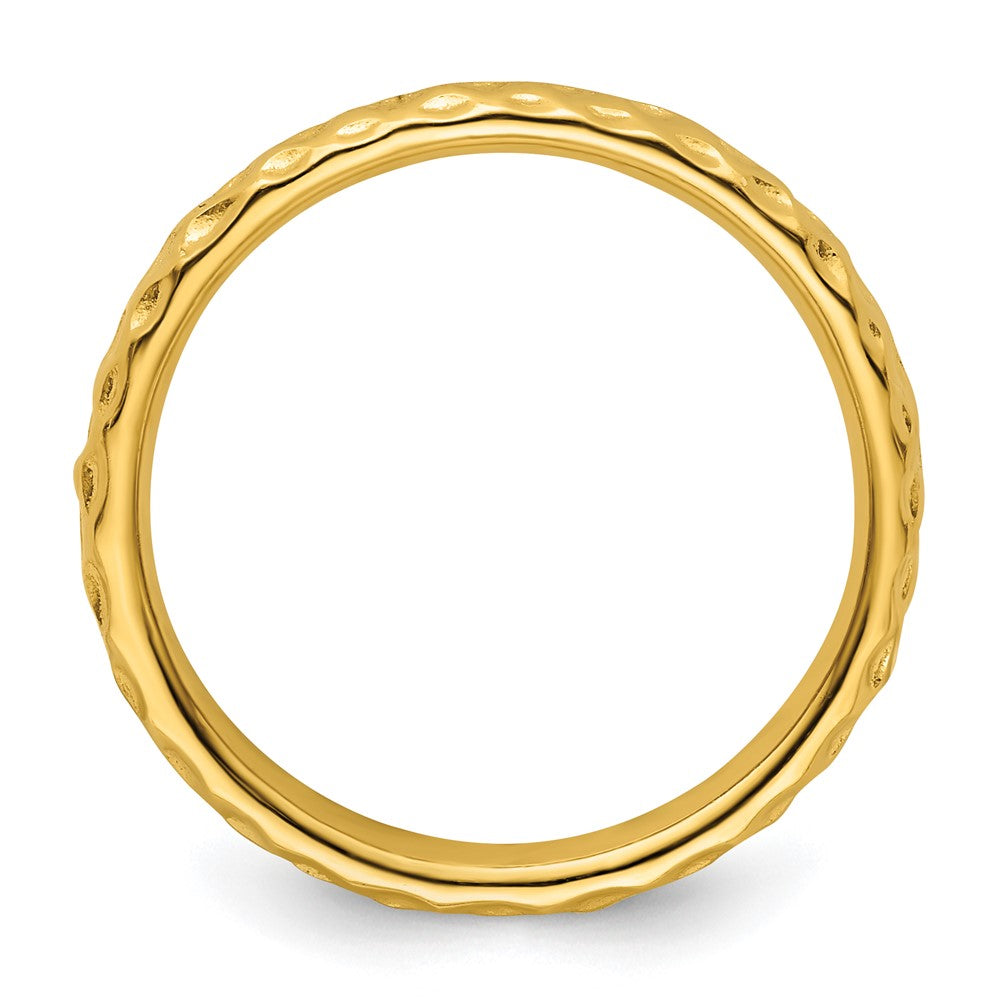 Sterling Silver Stackable Expressions Gold Plated Ring