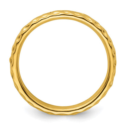 Sterling Silver Stackable Expressions Gold Plated Ring