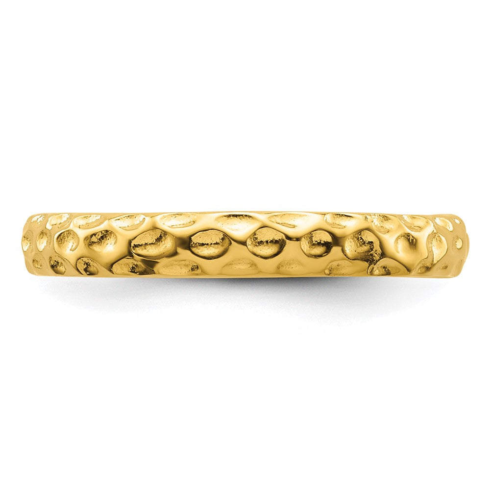 Sterling Silver Stackable Expressions Gold Plated Ring