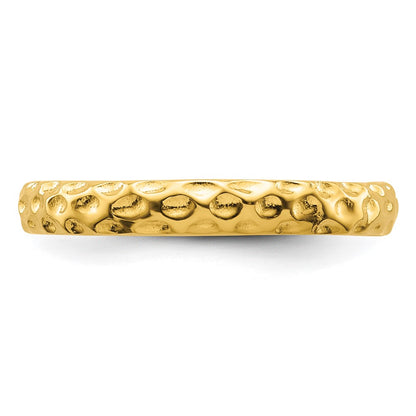 Sterling Silver Stackable Expressions Gold Plated Ring