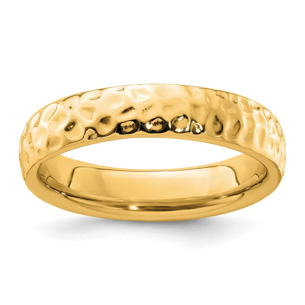 Sterling Silver Stackable Expressions Gold Plated Ring