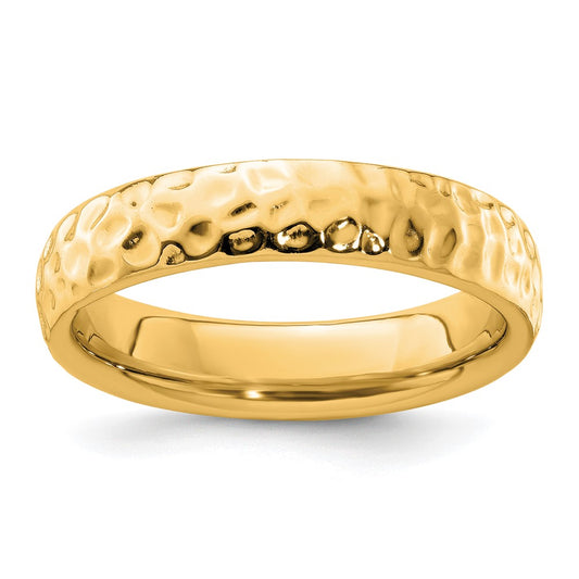 Sterling Silver Stackable Expressions Gold Plated Ring