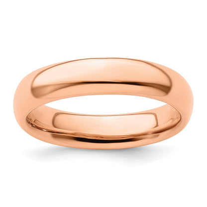 Sterling Silver Stackable Expressions Pink Plated Polished Ring