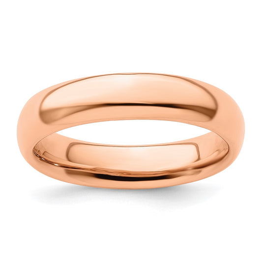 Sterling Silver Stackable Expressions Pink Plated Polished Ring