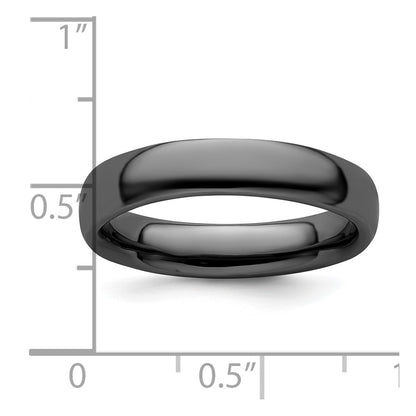 Sterling Silver Stackable Expressions Black Plated Polished Ring