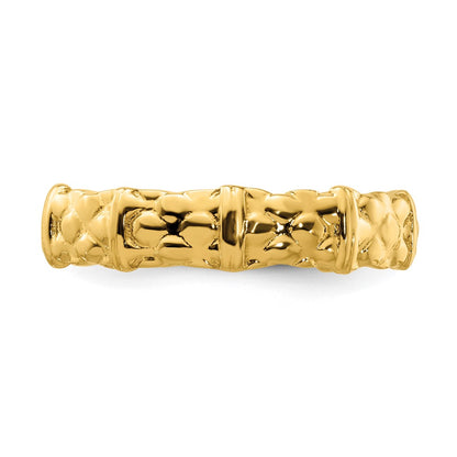 Sterling Silver Stackable Expressions Gold Plated Ring