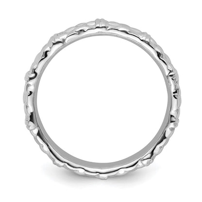 Sterling Silver Stackable Expressions Rhodium Ring