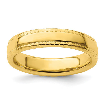Sterling Silver Stackable Expressions Gold Plated Ring
