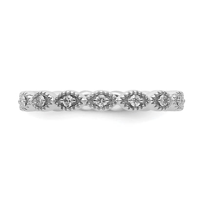 Sterling Silver Stackable Expressions Diamond Ring