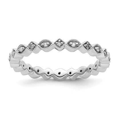 Sterling Silver Stackable Expressions Diamond Ring