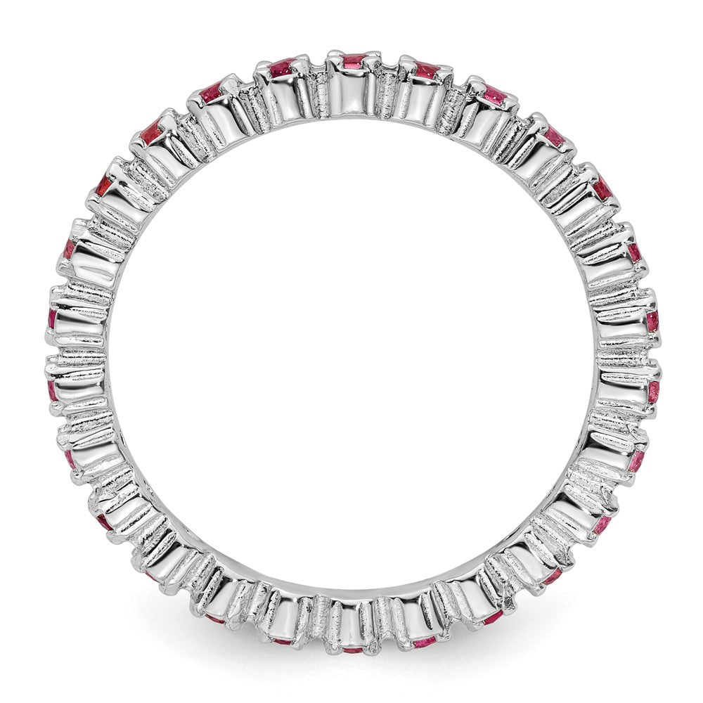 Sterling Silver Stackable Expressions Pink Tourmaline Ring