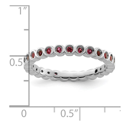 Sterling Silver Stackable Expressions Created Ruby Ring