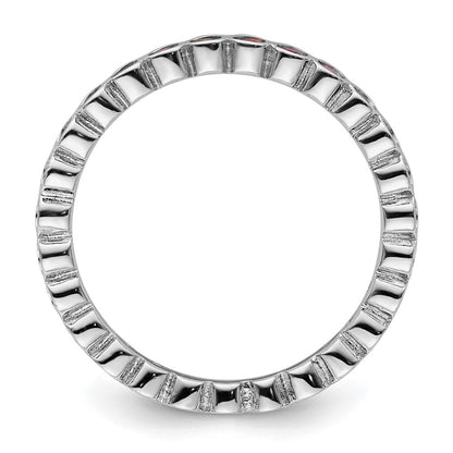 Sterling Silver Stackable Expressions Pink Tourmaline Ring