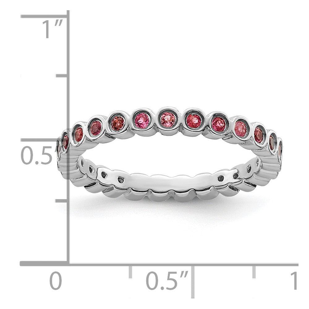 Sterling Silver Stackable Expressions Pink Tourmaline Ring