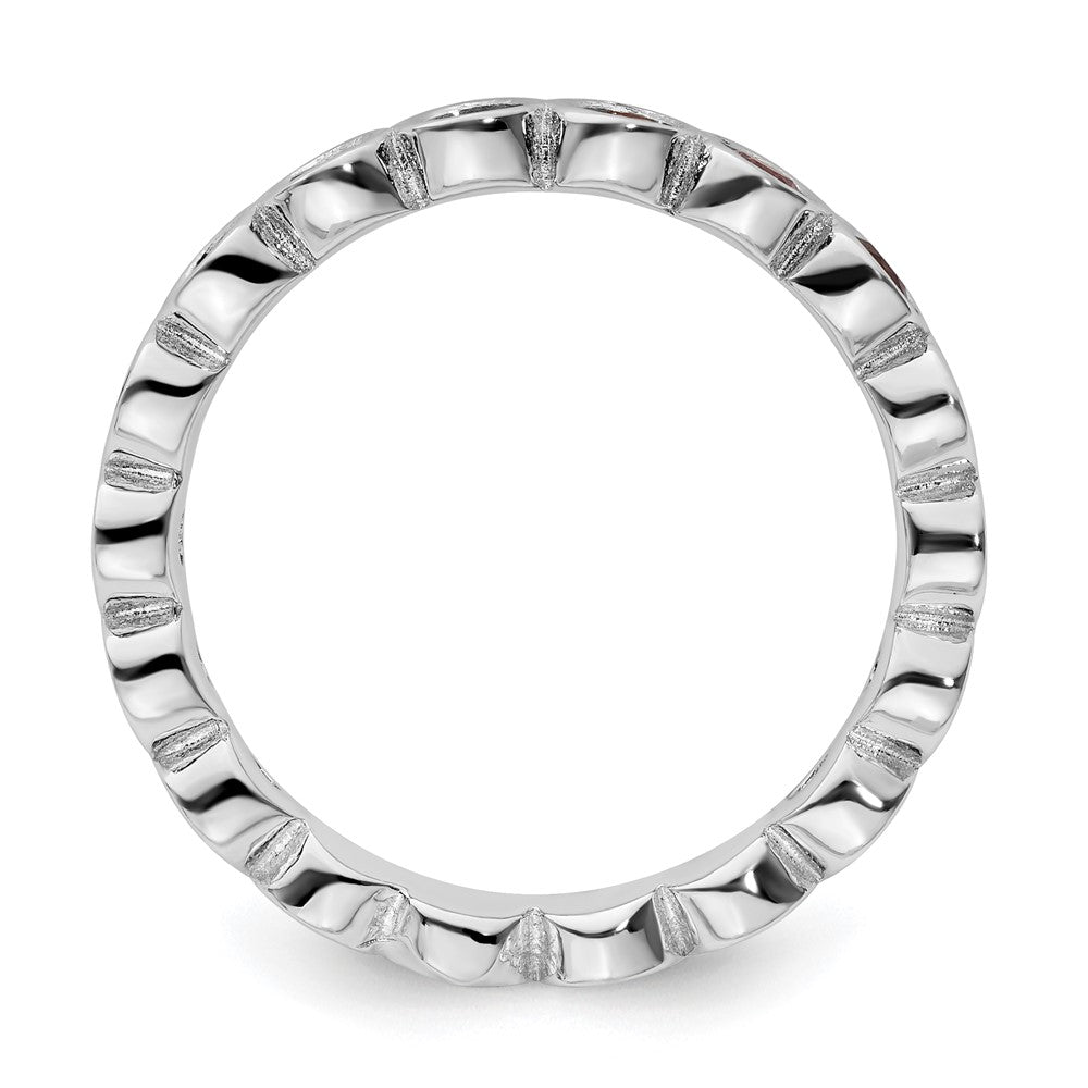 Sterling Silver Stackable Expressions Pink Tourmaline Ring