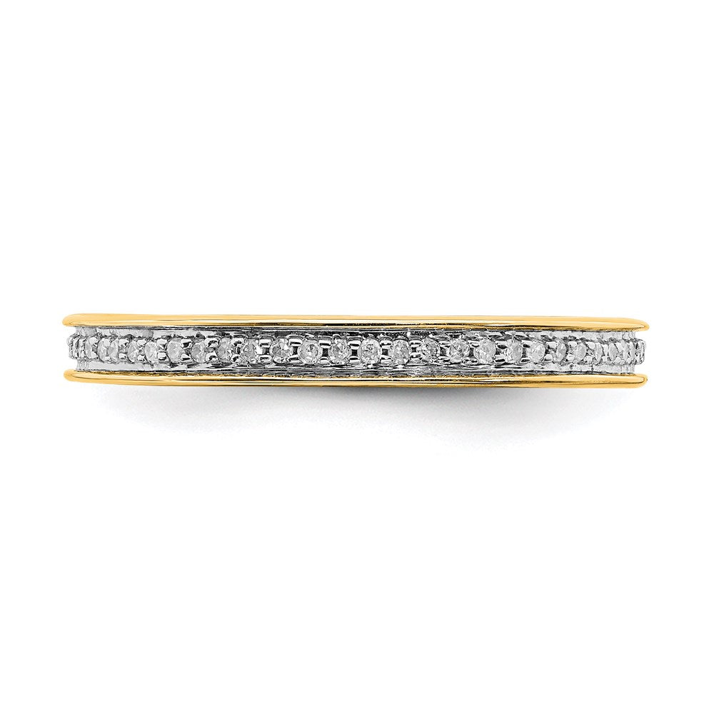 Sterling Silver Stackable Expressions & Diamonds Gold Plated Ring