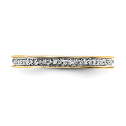 Sterling Silver Stackable Expressions & Diamonds Gold Plated Ring