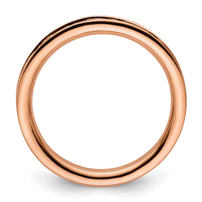 Sterling Silver Stackable Expressions & Diamonds Pink Plated Ring