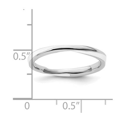Sterling Silver Stackable Expressions Twisted White Enameled Ring