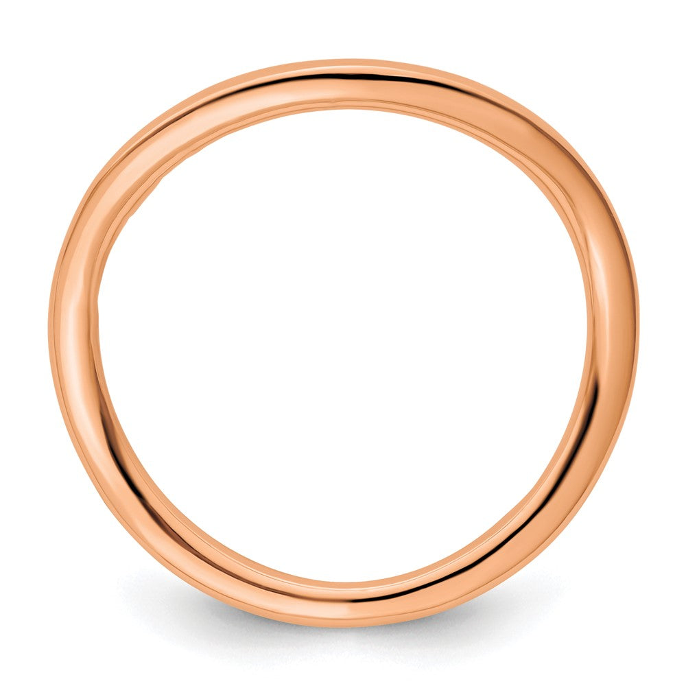 Sterling Silver Stackable Expressions Polished Pink Plated Wave Ring