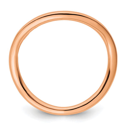 Sterling Silver Stackable Expressions Polished Pink Plated Wave Ring