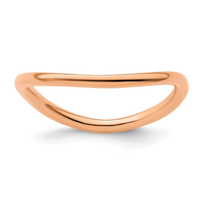 Sterling Silver Stackable Expressions Polished Pink Plated Wave Ring