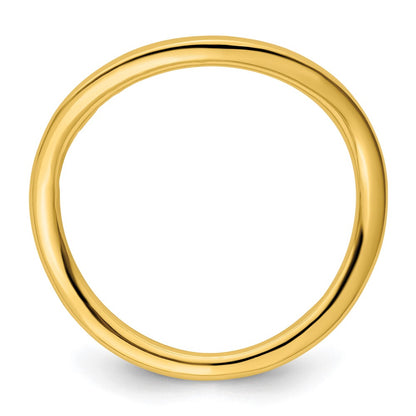 Sterling Silver Stackable Expressions Polished Gold Plate Wave Ring