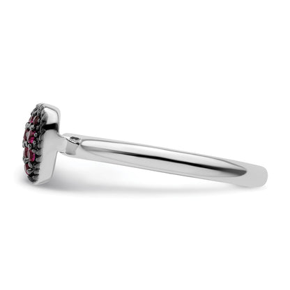 Sterling Silver Stackable Expressions Cr Ruby Heart Ring