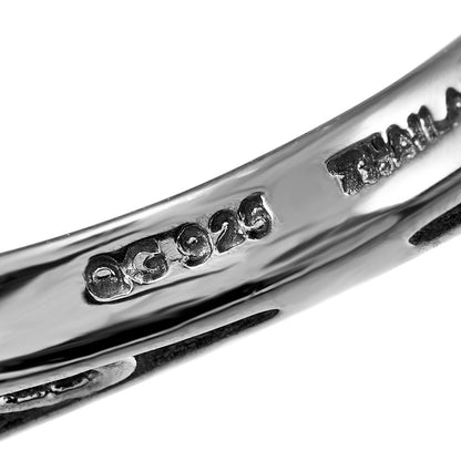 Sterling Silver Stackable Expressions Polished Black Plate Square Ring