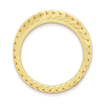 Sterling Silver Stackable Expressions Gold Plated Domed Ring