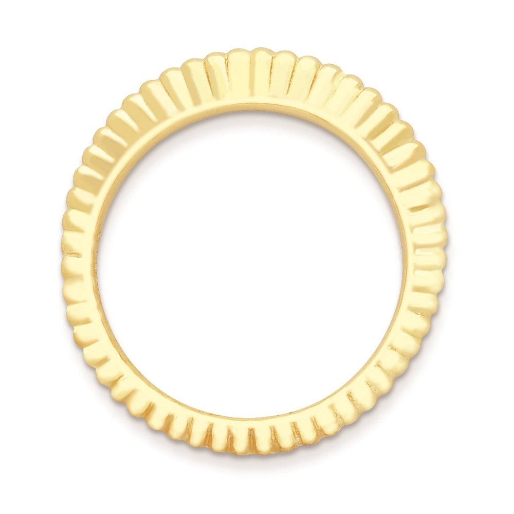 Sterling Silver Stackable Expressions Gold Plated Domed Ring