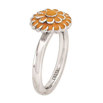 Sterling Silver Stackable Expressions Chrysanthemum Ring