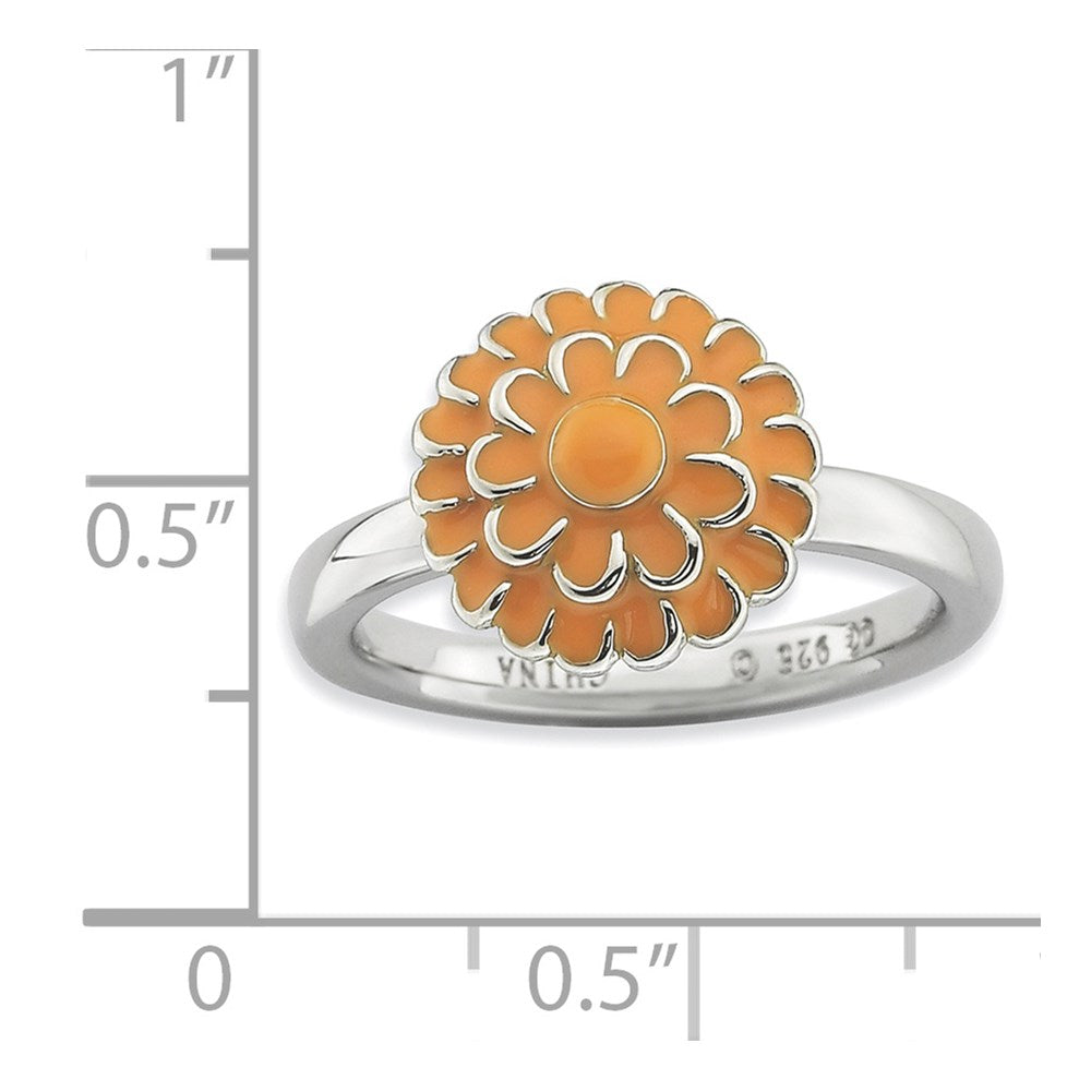 Sterling Silver Stackable Expressions Chrysanthemum Ring
