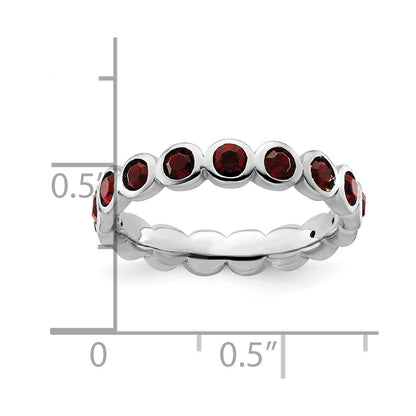 Sterling Silver Stackable Expressions January Crystal Ring