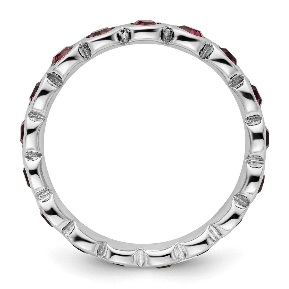 Sterling Silver Stackable Expressions February Crystal Ring