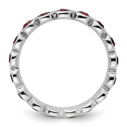 Sterling Silver Stackable Expressions February Crystal Ring