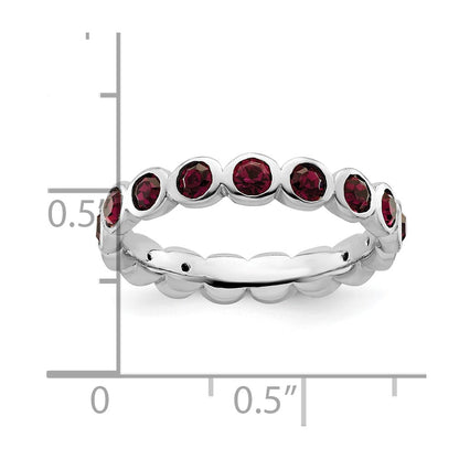 Sterling Silver Stackable Expressions February Crystal Ring